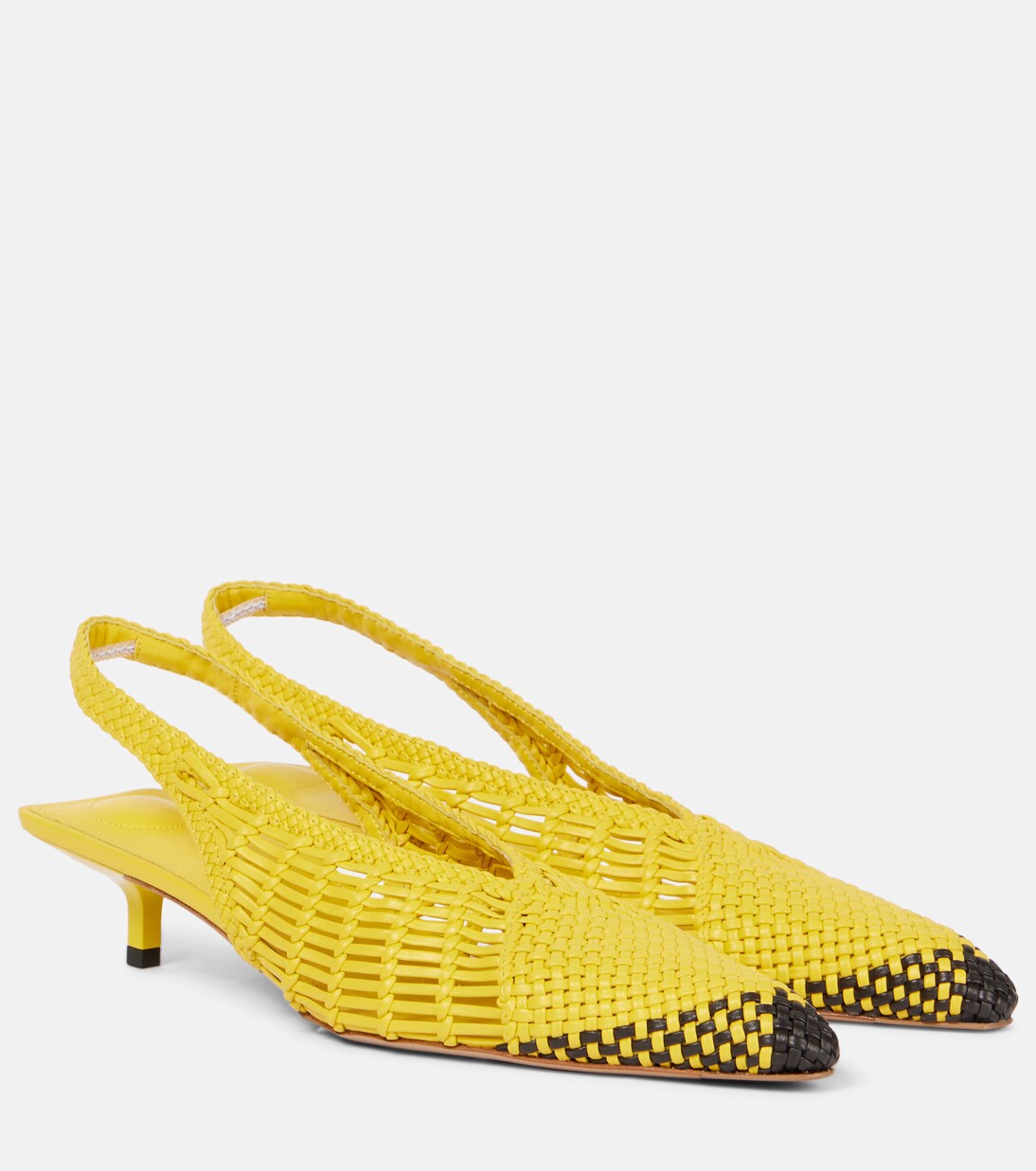 Cubisto Banane 35 leather slingback pumps | Jacquemus