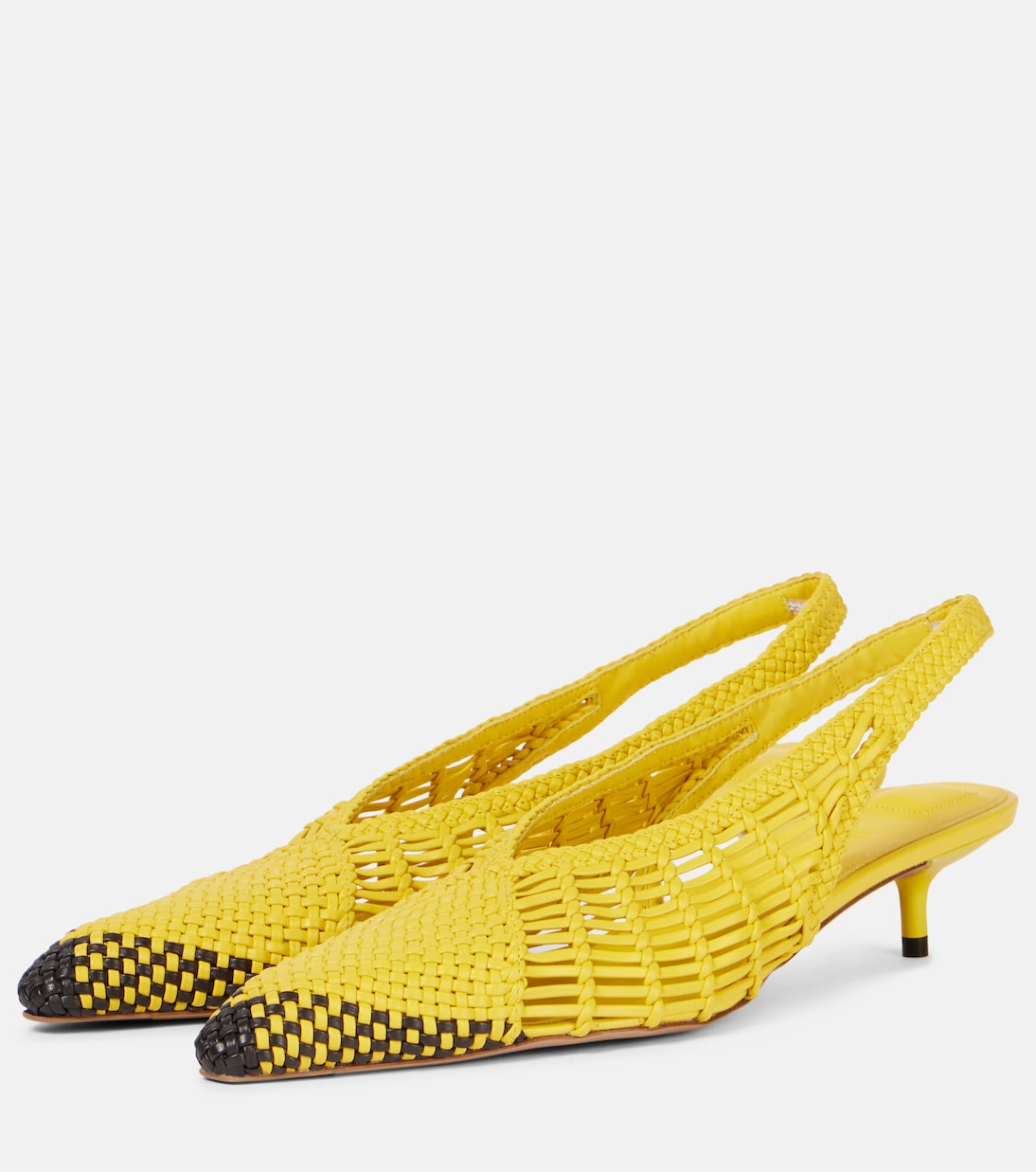 Cubisto Banane 35 leather slingback pumps | Jacquemus