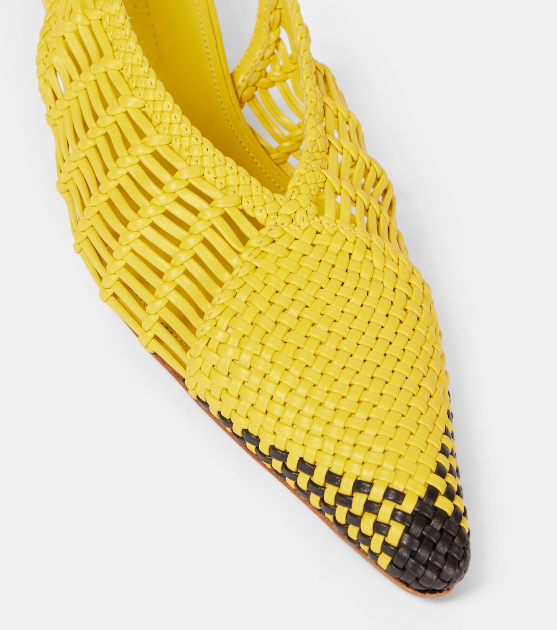 Cubisto Banane 35 leather slingback pumps | Jacquemus