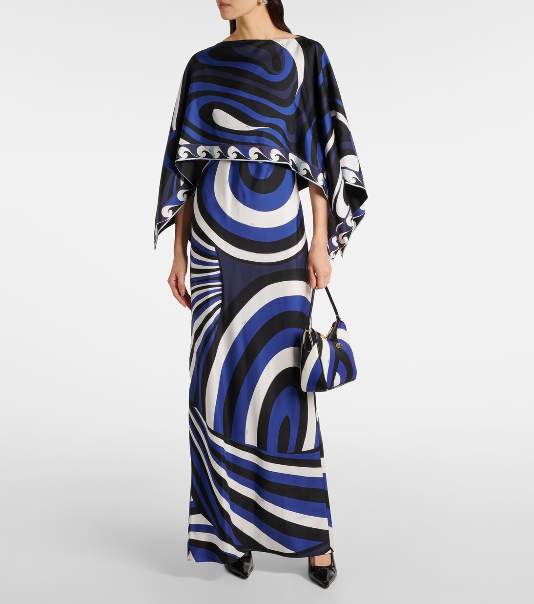 Iride silk slip dress and cape set | Pucci