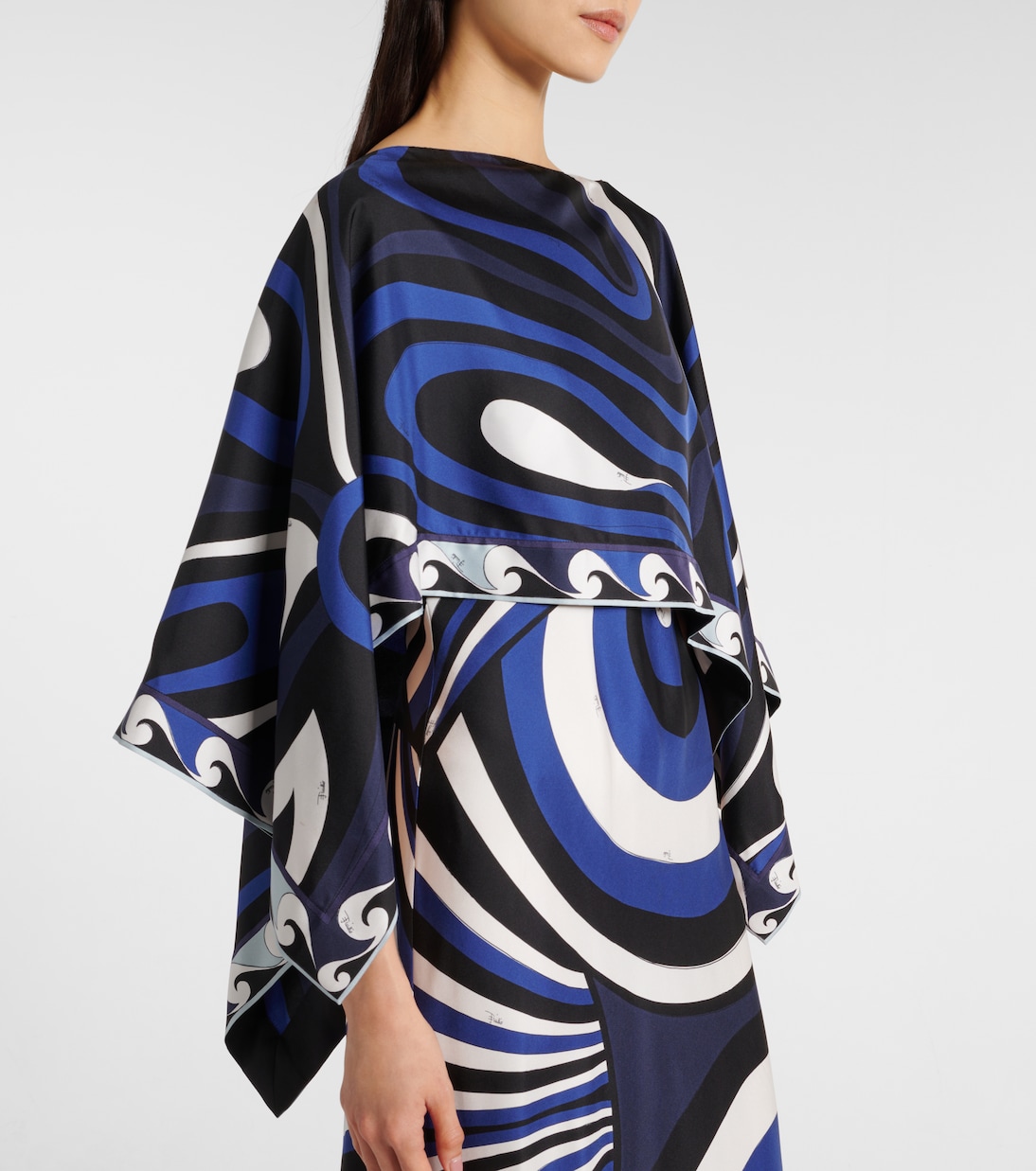 Iride silk slip dress and cape set | Pucci