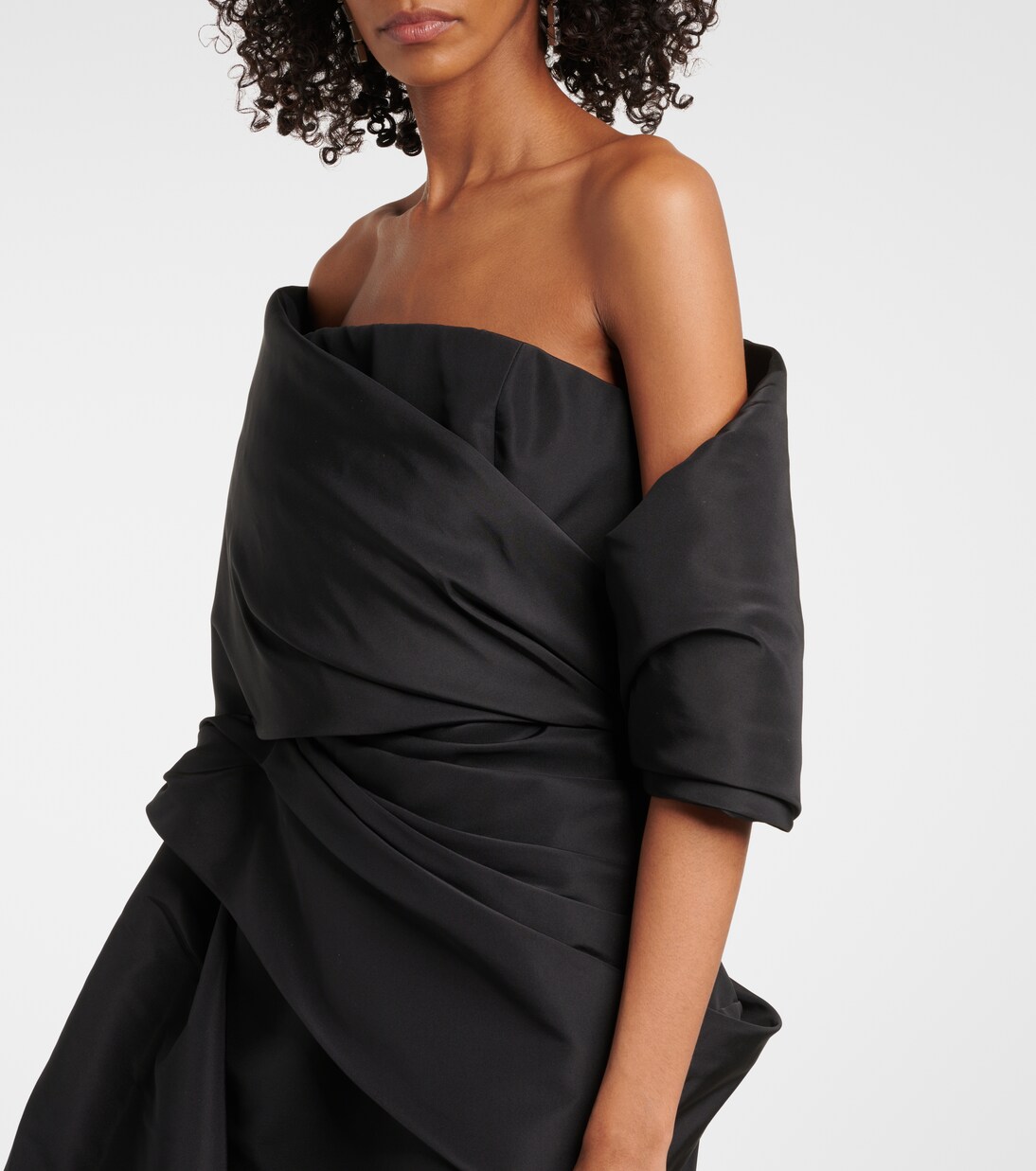 Vestido corto asimétrico drapeado | Oscar de la Renta