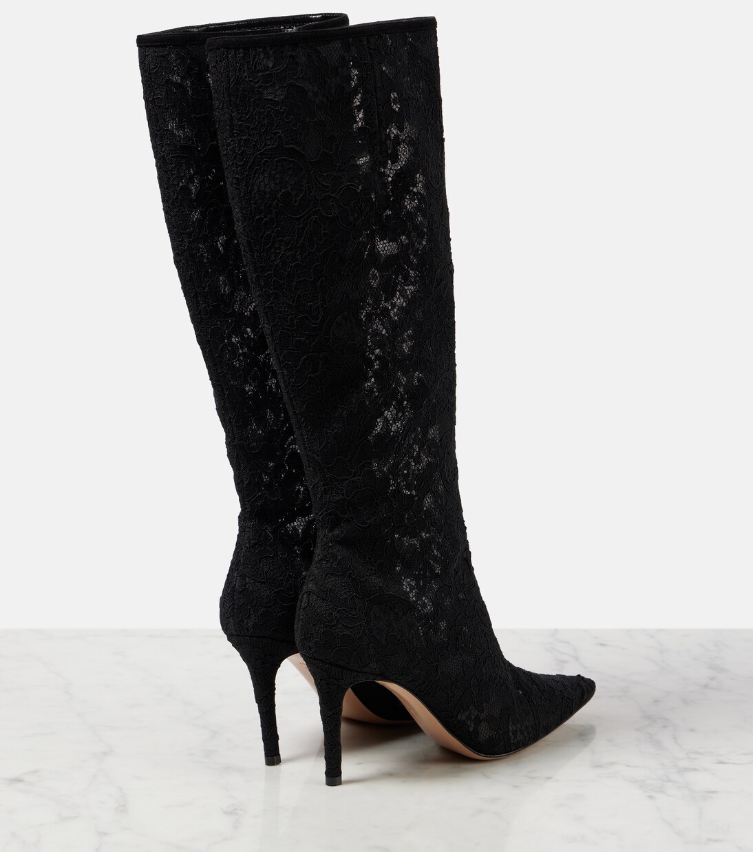 Claudia 85 lace knee-high boots | Gianvito Rossi