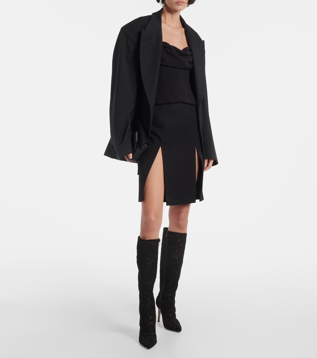 Claudia 85 lace knee-high boots | Gianvito Rossi