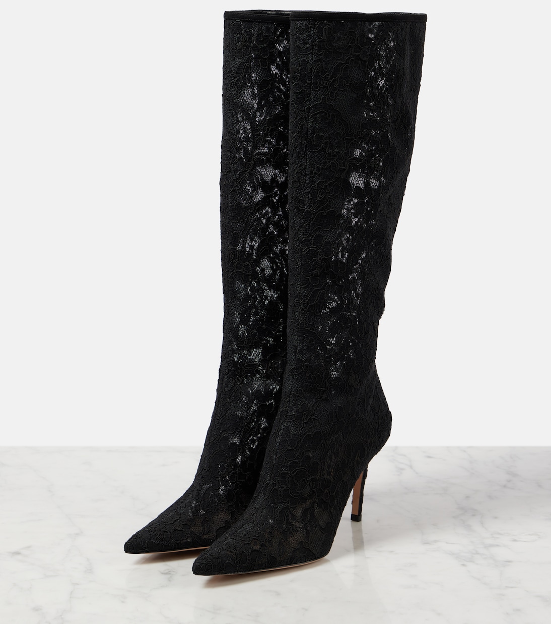 Claudia 85 lace knee-high boots | Gianvito Rossi