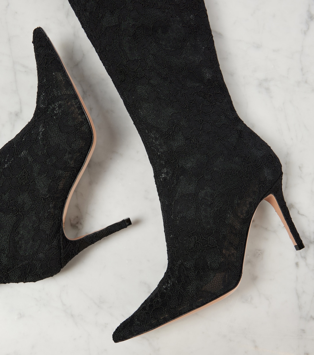 Claudia 85 lace knee-high boots | Gianvito Rossi