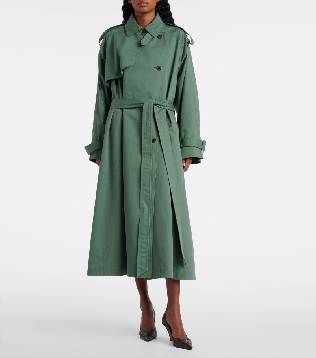 Domeka oversized cotton twill trench coat | The Row