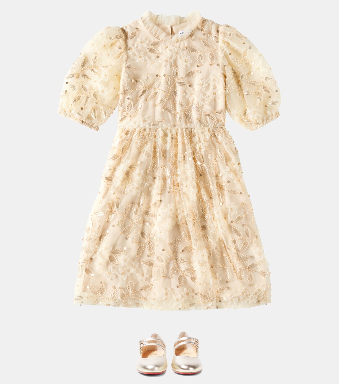 Sequined tulle dress | Self-Portrait Kids