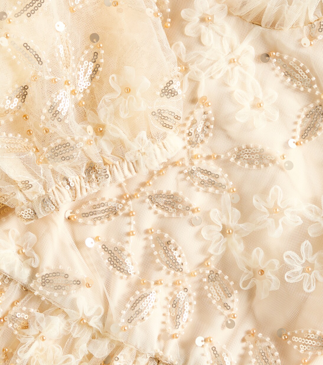 Sequined tulle dress | Self-Portrait Kids