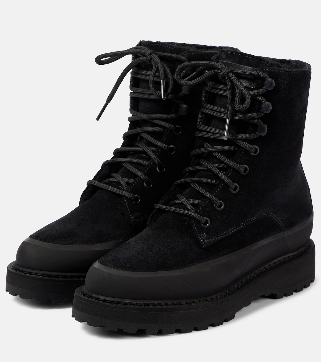 Dolomite shearling-trimmed suede ankle boots | Le Monde Béryl