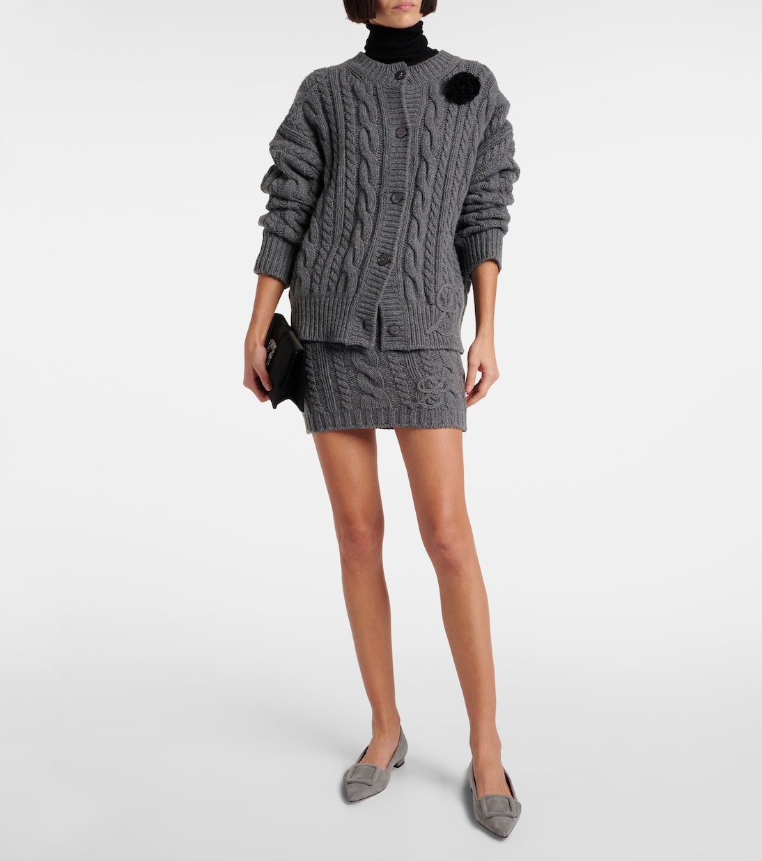 Ballerinas Maysalepumpflat aus Veloursleder | Manolo Blahnik