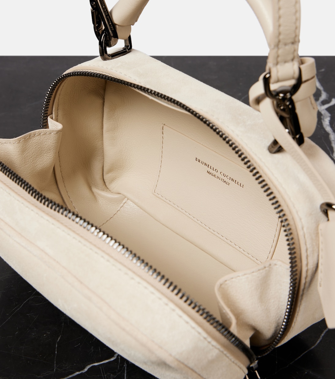 Tote Bag Foulard Mini aus Veloursleder | Brunello Cucinelli