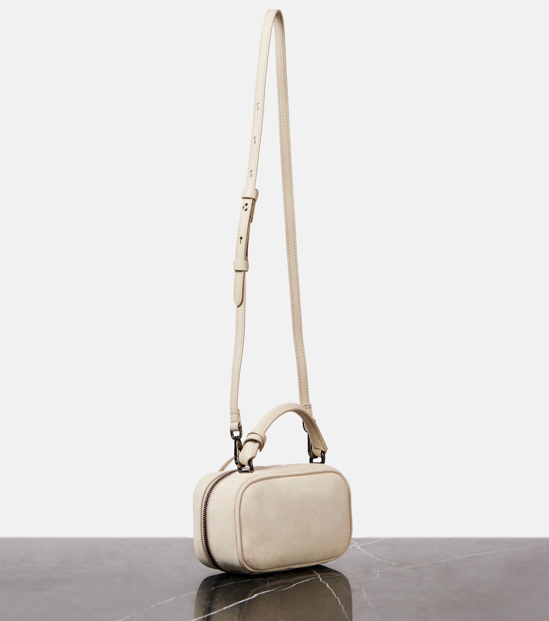 Tote Bag Foulard Mini aus Veloursleder | Brunello Cucinelli