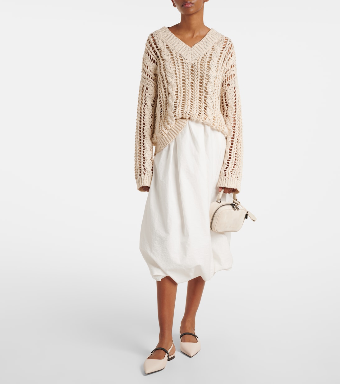 Tote Bag Foulard Mini aus Veloursleder | Brunello Cucinelli