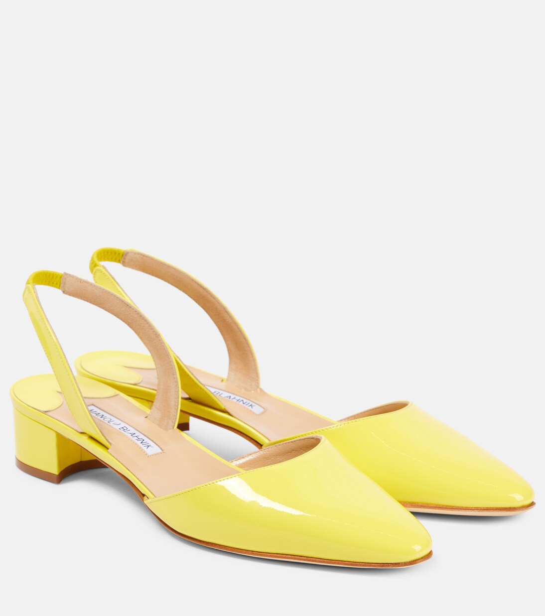 Aspro 30 patent leather slingback pumps | Manolo Blahnik