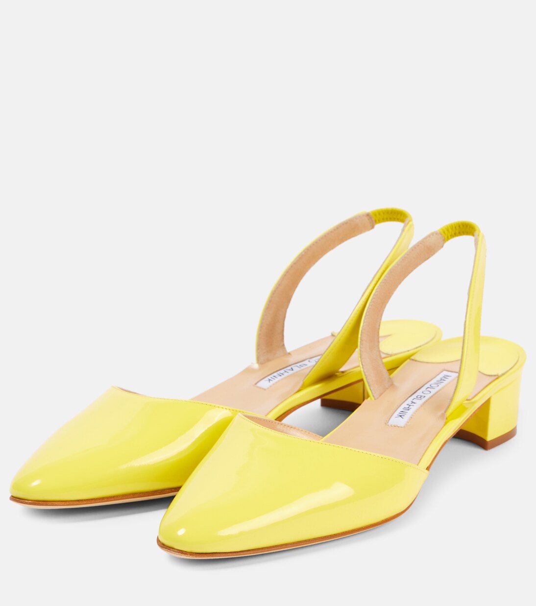 Aspro 30 patent leather slingback pumps | Manolo Blahnik