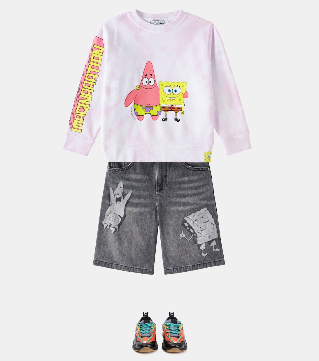 x SpongeBob printed denim shorts | Stella McCartney Kids