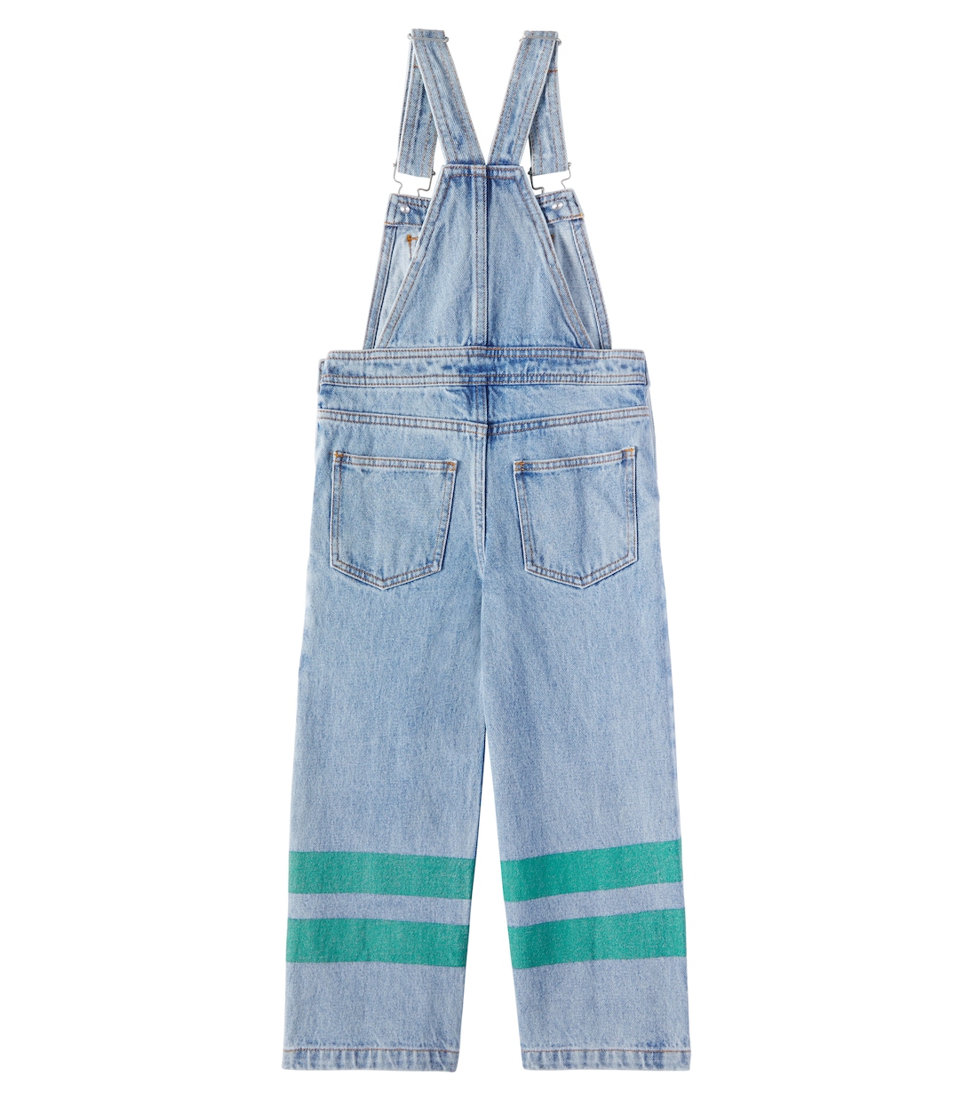 Stripes logo denim overalls | Tinycottons