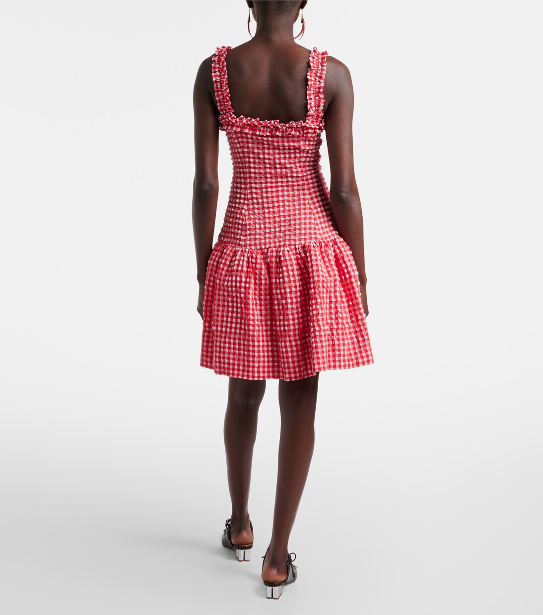 Minikleid aus Seersucker | Ganni