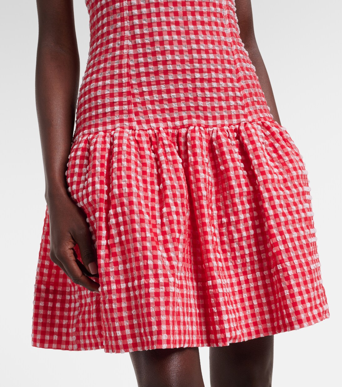 Minikleid aus Seersucker | Ganni