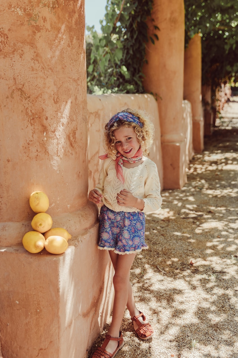 Printed cotton voile shorts | Louise Misha