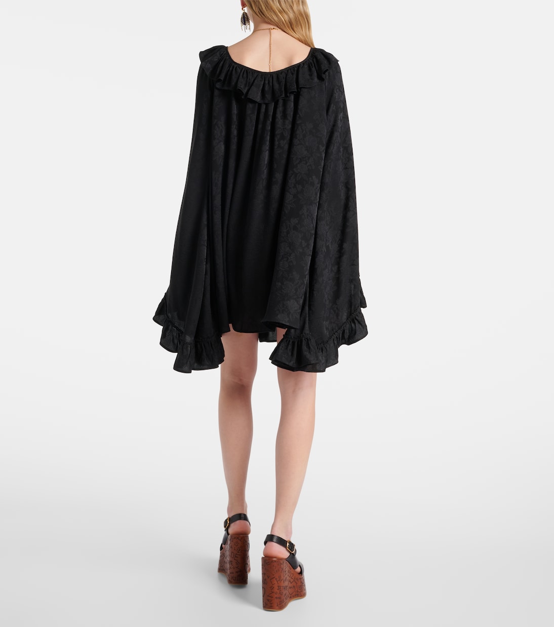 Ruffled jacquard silk minidress | Chloé