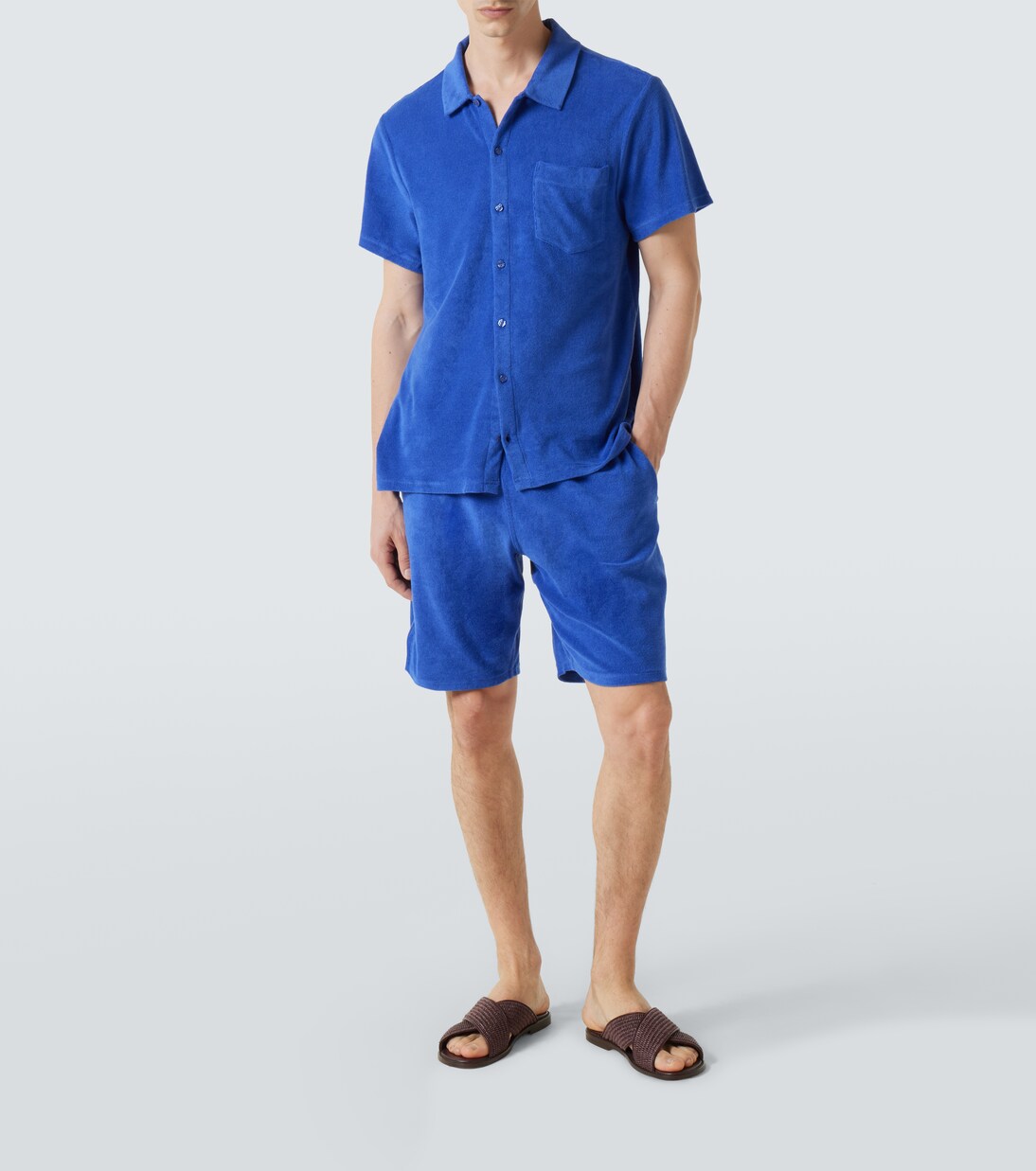 Cotton-blend terry bowling shirt | Vilebrequin