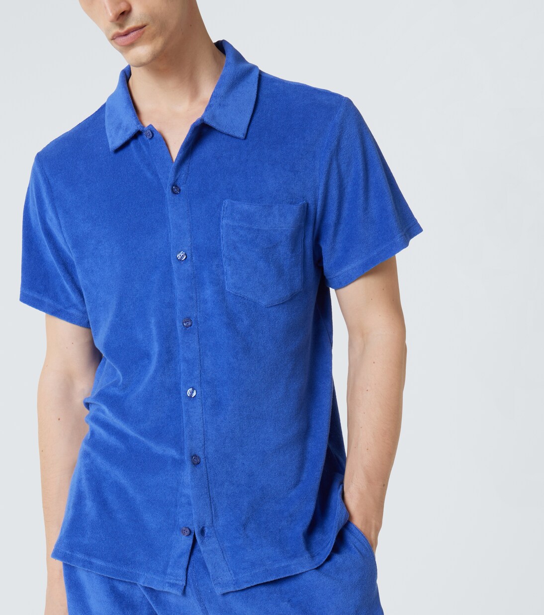 Cotton-blend terry bowling shirt | Vilebrequin