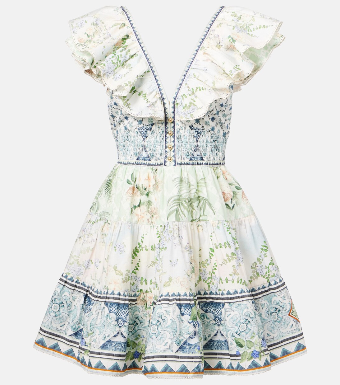 Robe imprimée en coton à cristaux | Camilla