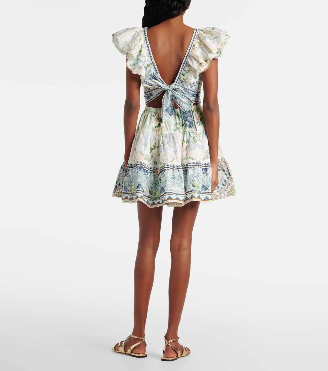 Robe imprimée en coton à cristaux | Camilla