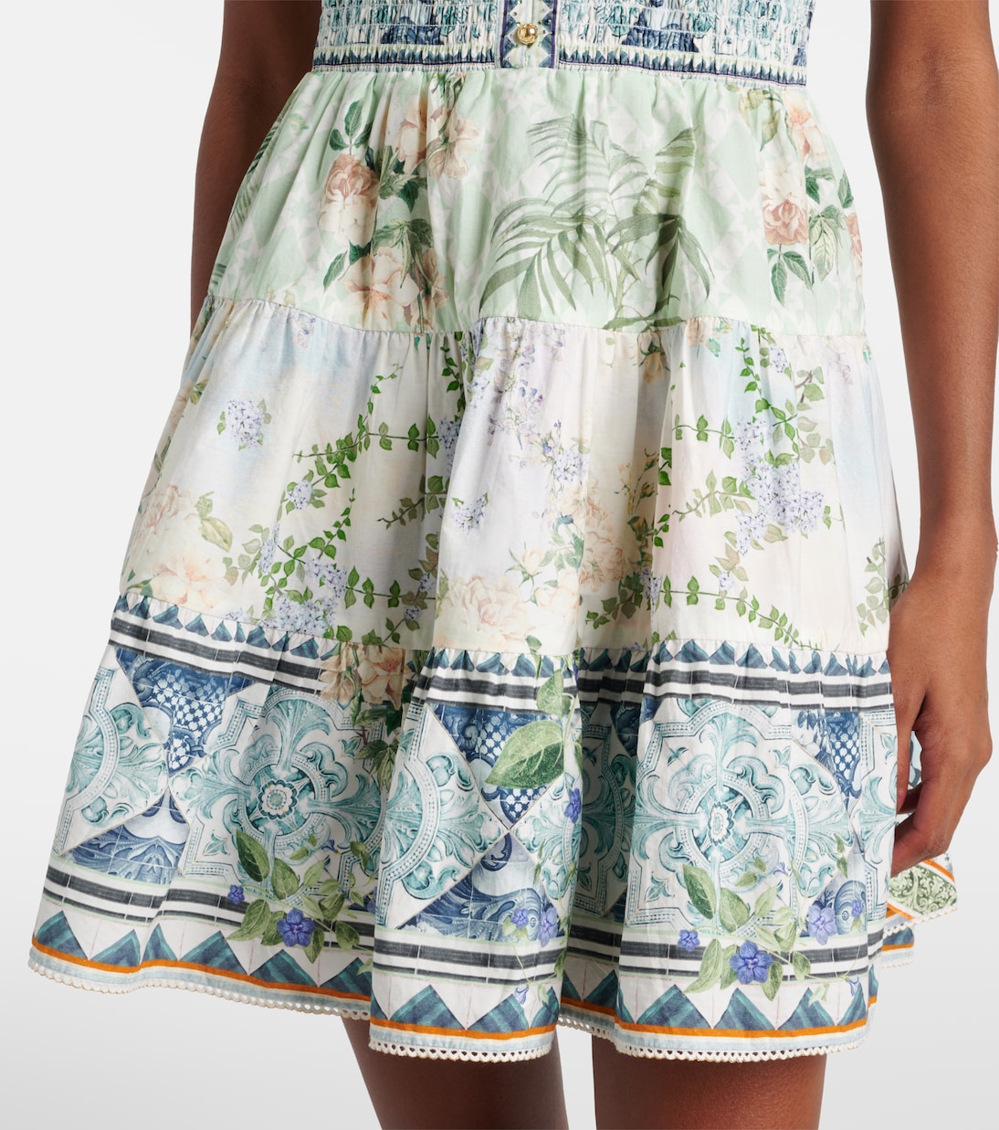 Robe imprimée en coton à cristaux | Camilla