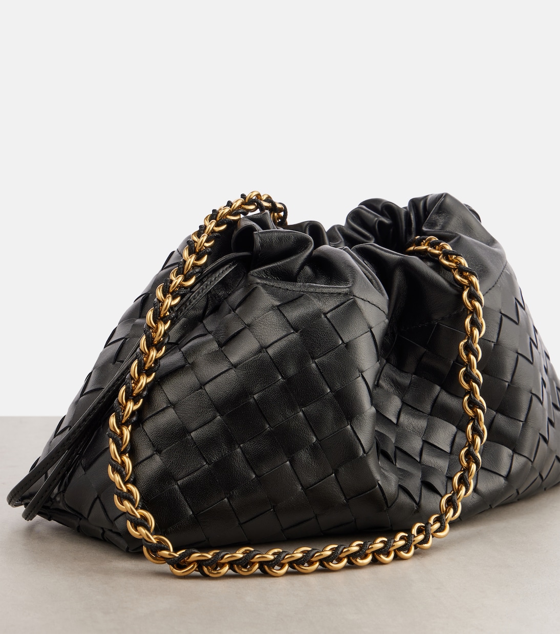 Dustbag Soirée Medium leather clutch | Bottega Veneta
