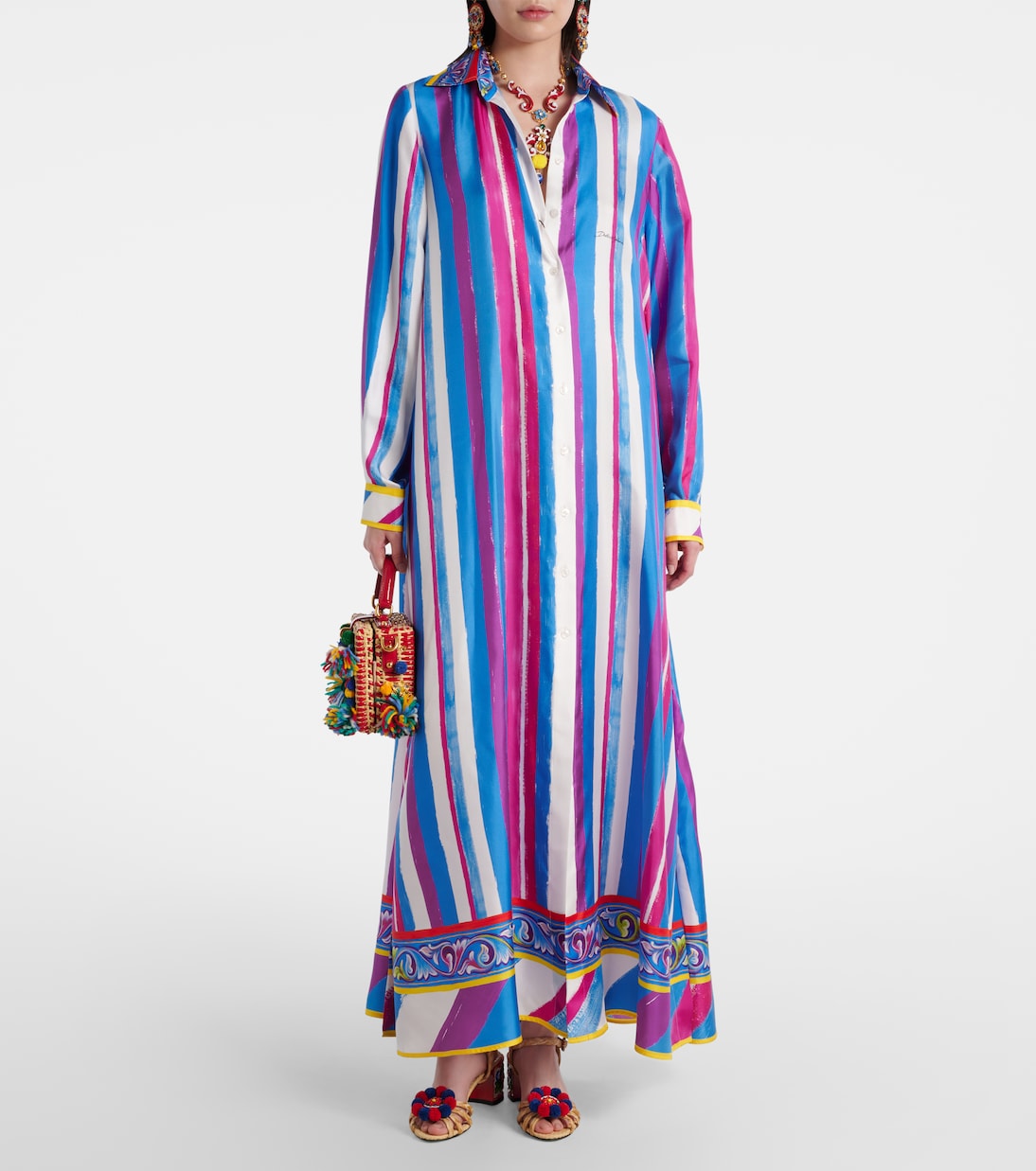 Striped silk kaftan | Dolce&Gabbana
