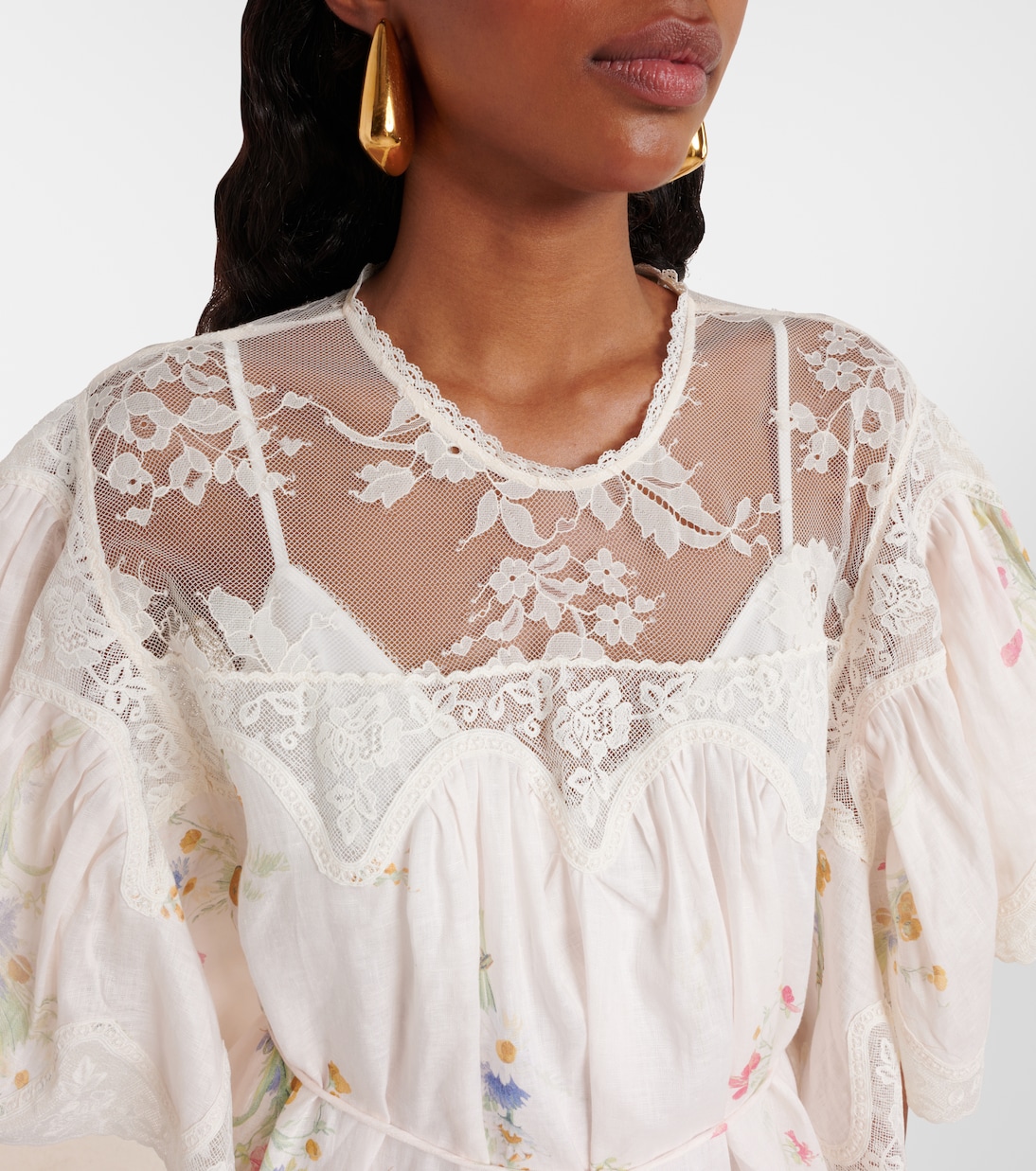 Minikleid Lucky aus Leinen mit Spitze | Zimmermann