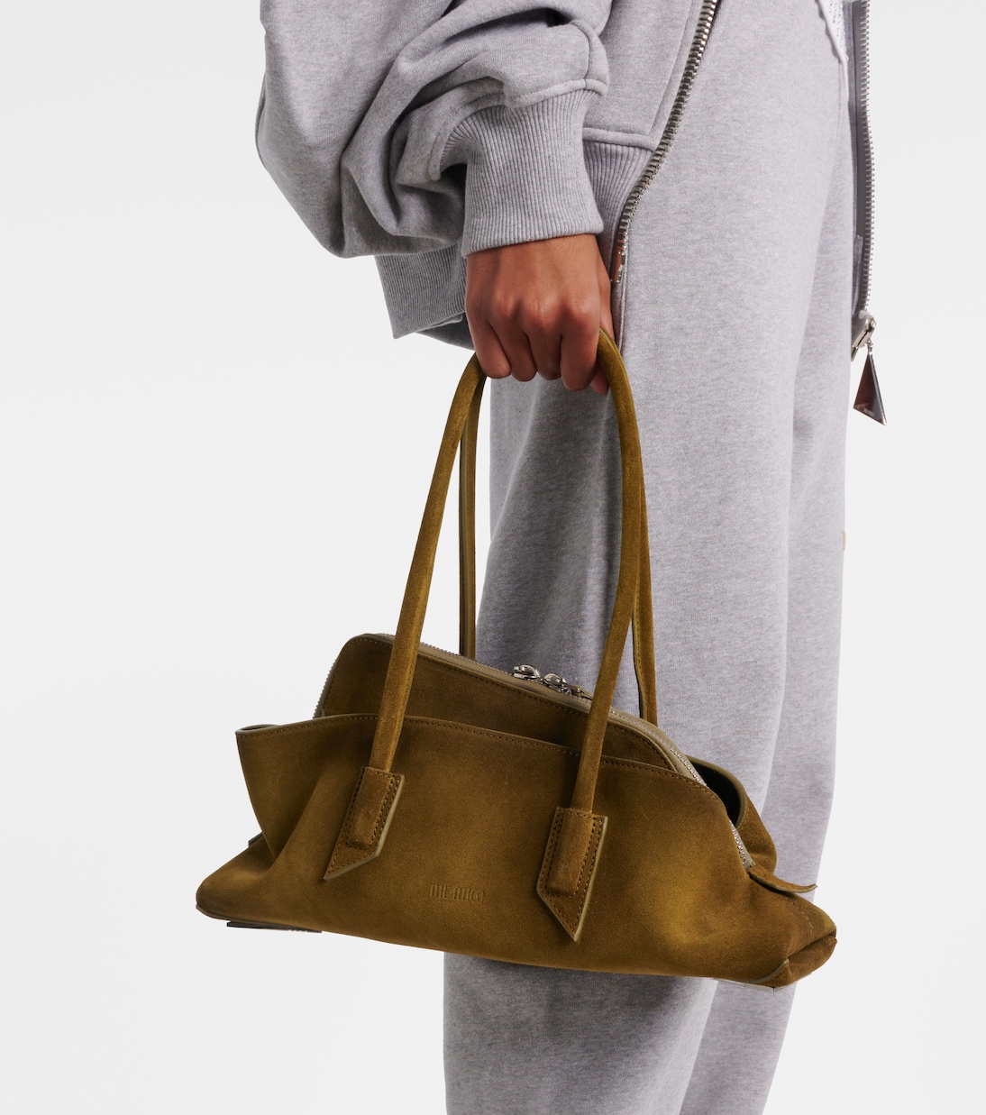 Tote Bag La Passeggiata Small aus Veloursleder | The Attico