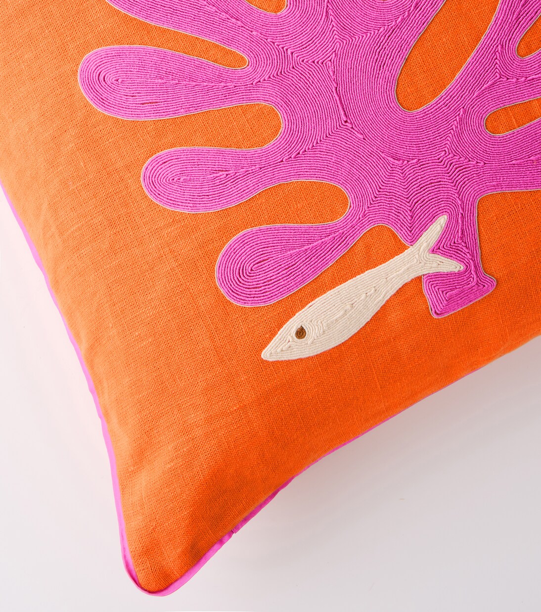 Playa Coral linen cushion | Jonathan Adler
