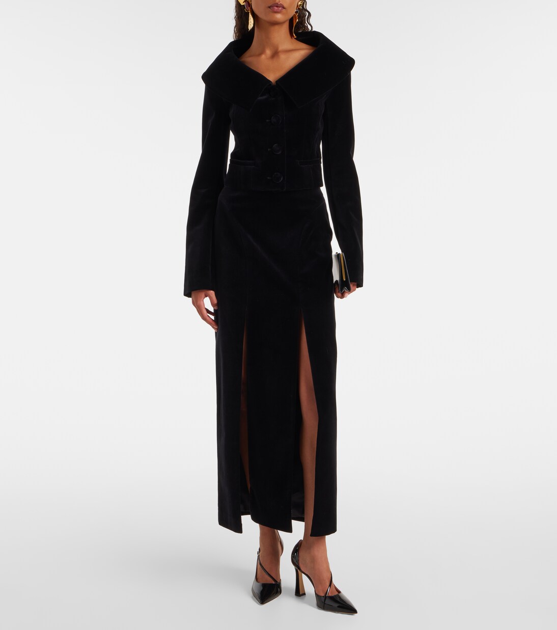 Maxirock aus Baumwollsamt | Nina Ricci