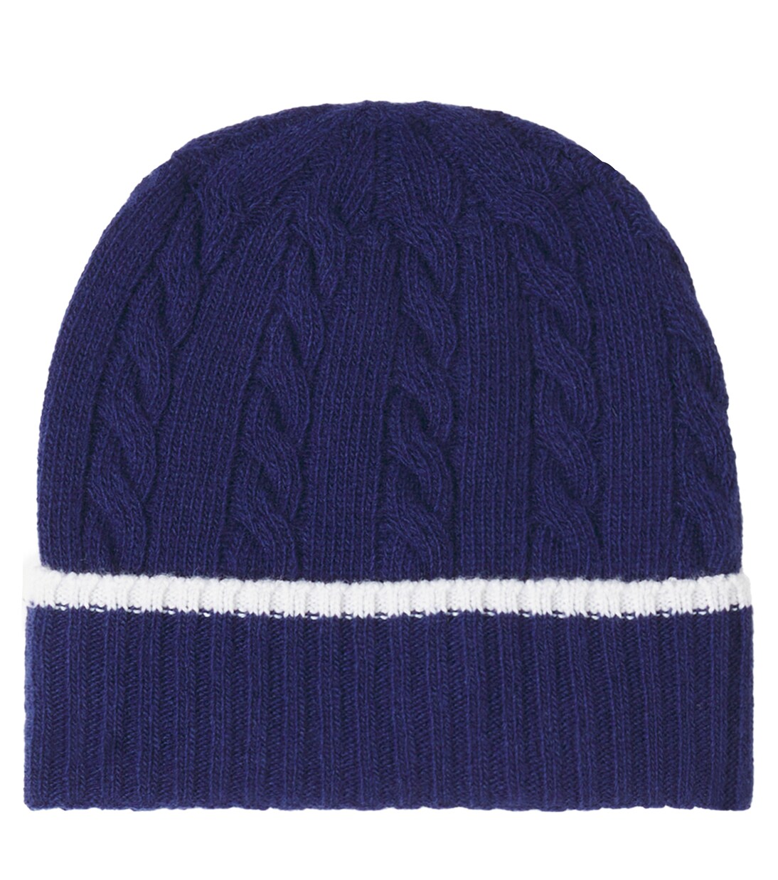 Cable-knit logo virgin wool beanie | Moncler Enfant