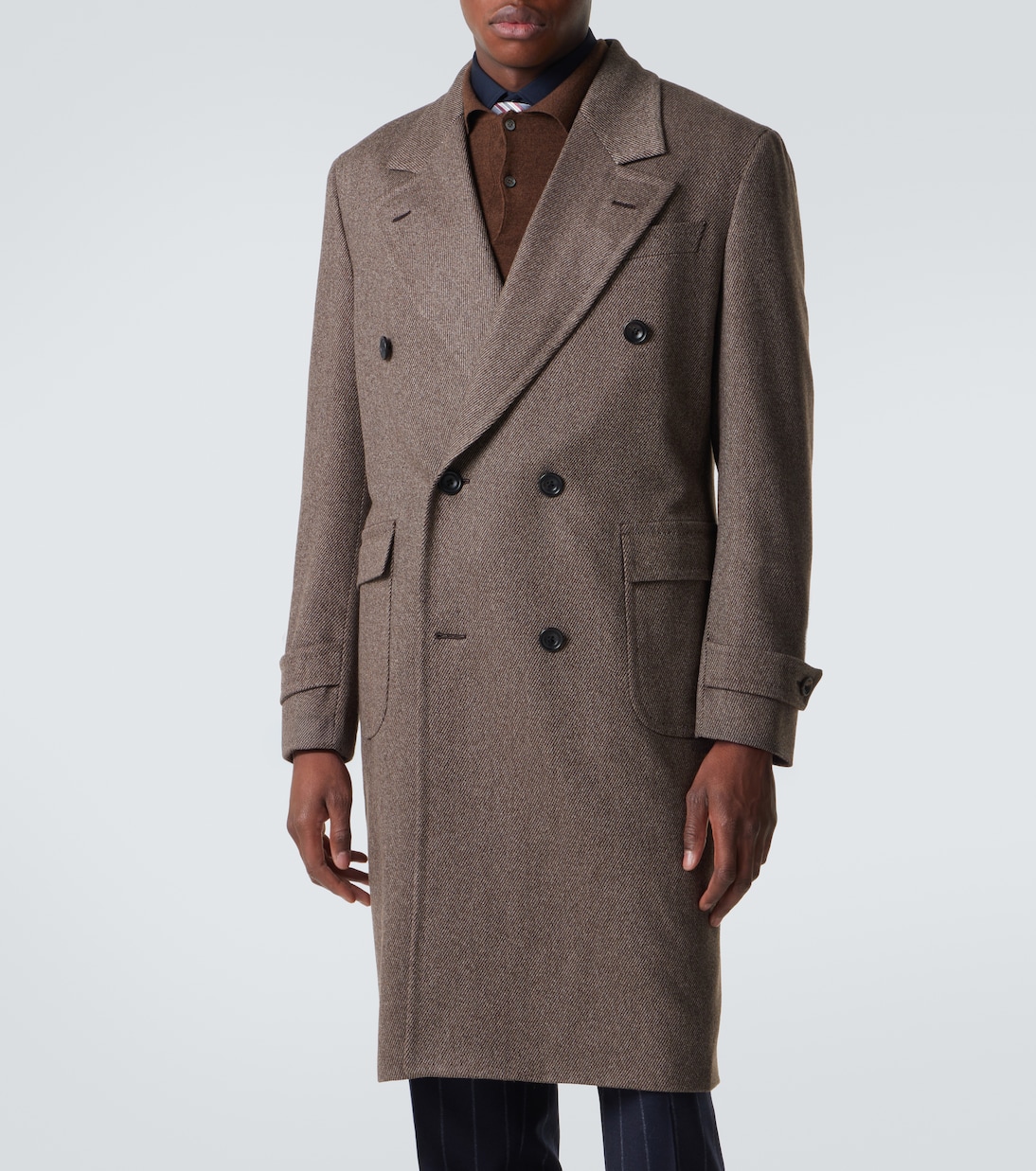 Double-breasted wool overcoat | Thom Sweeney