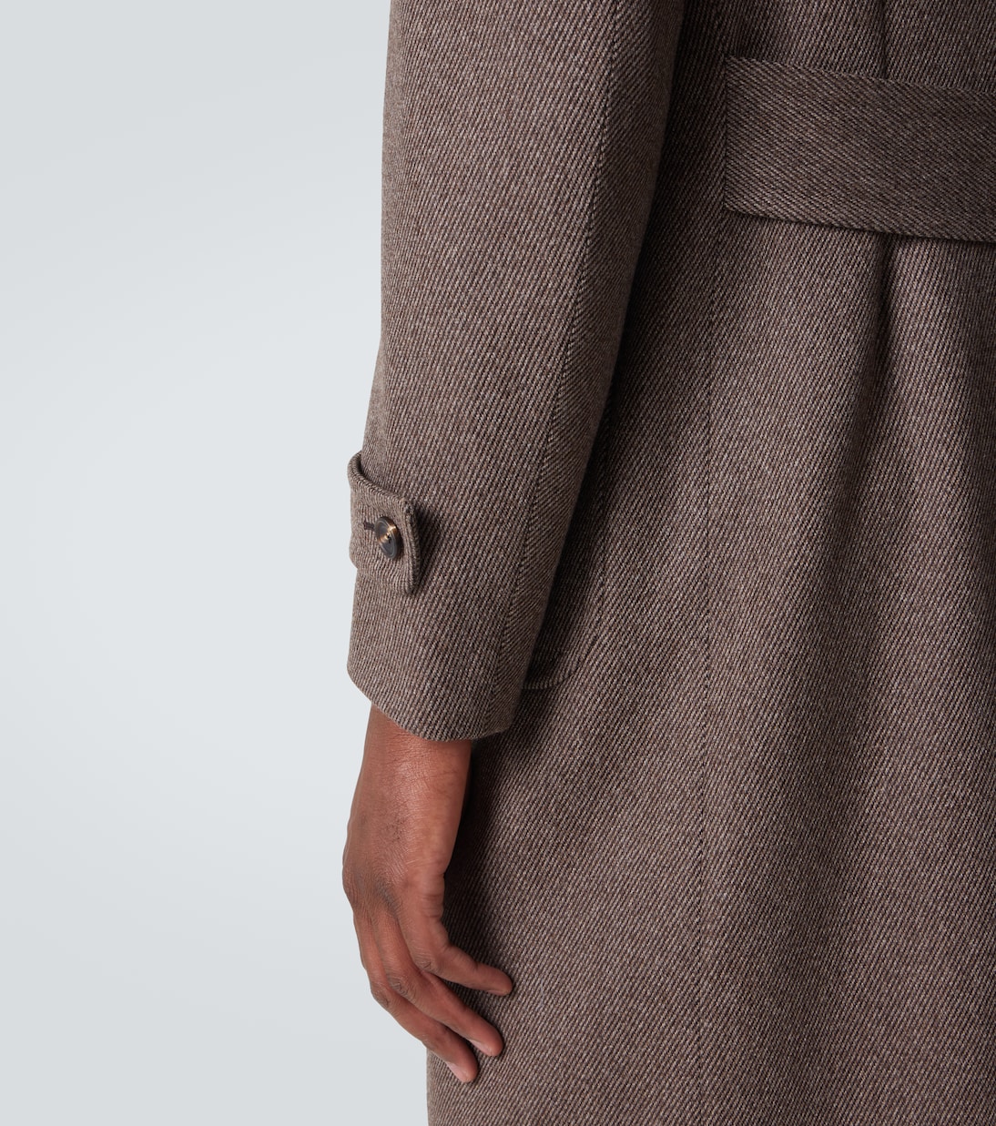 Double-breasted wool overcoat | Thom Sweeney