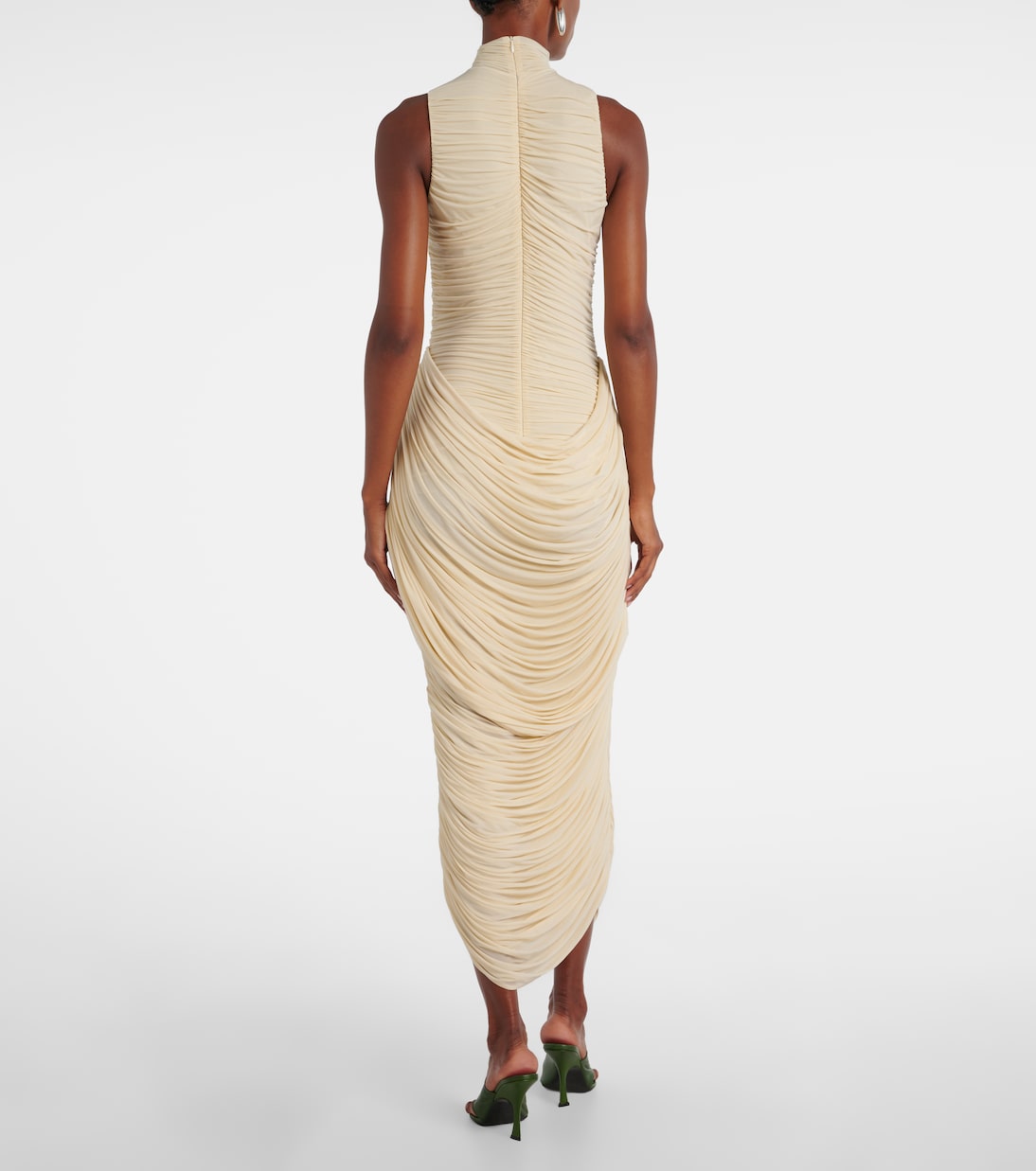 Floral-appliqué draped ruched gown | Magda Butrym