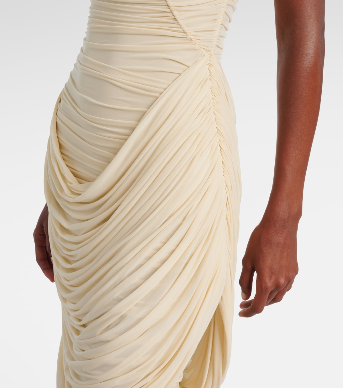 Floral-appliqué draped ruched gown | Magda Butrym