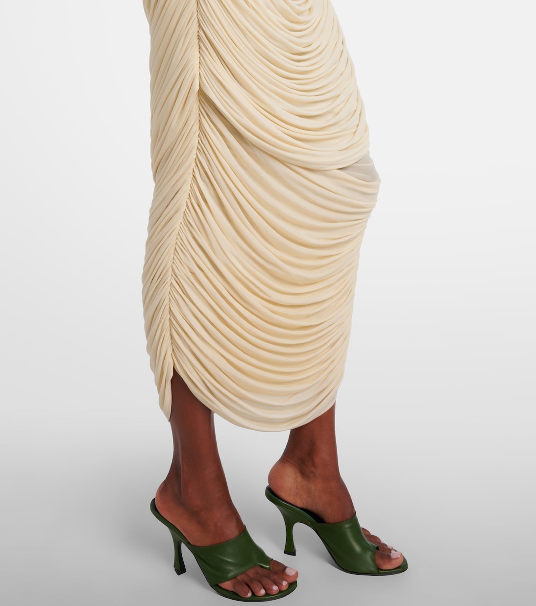 Floral-appliqué draped ruched gown | Magda Butrym