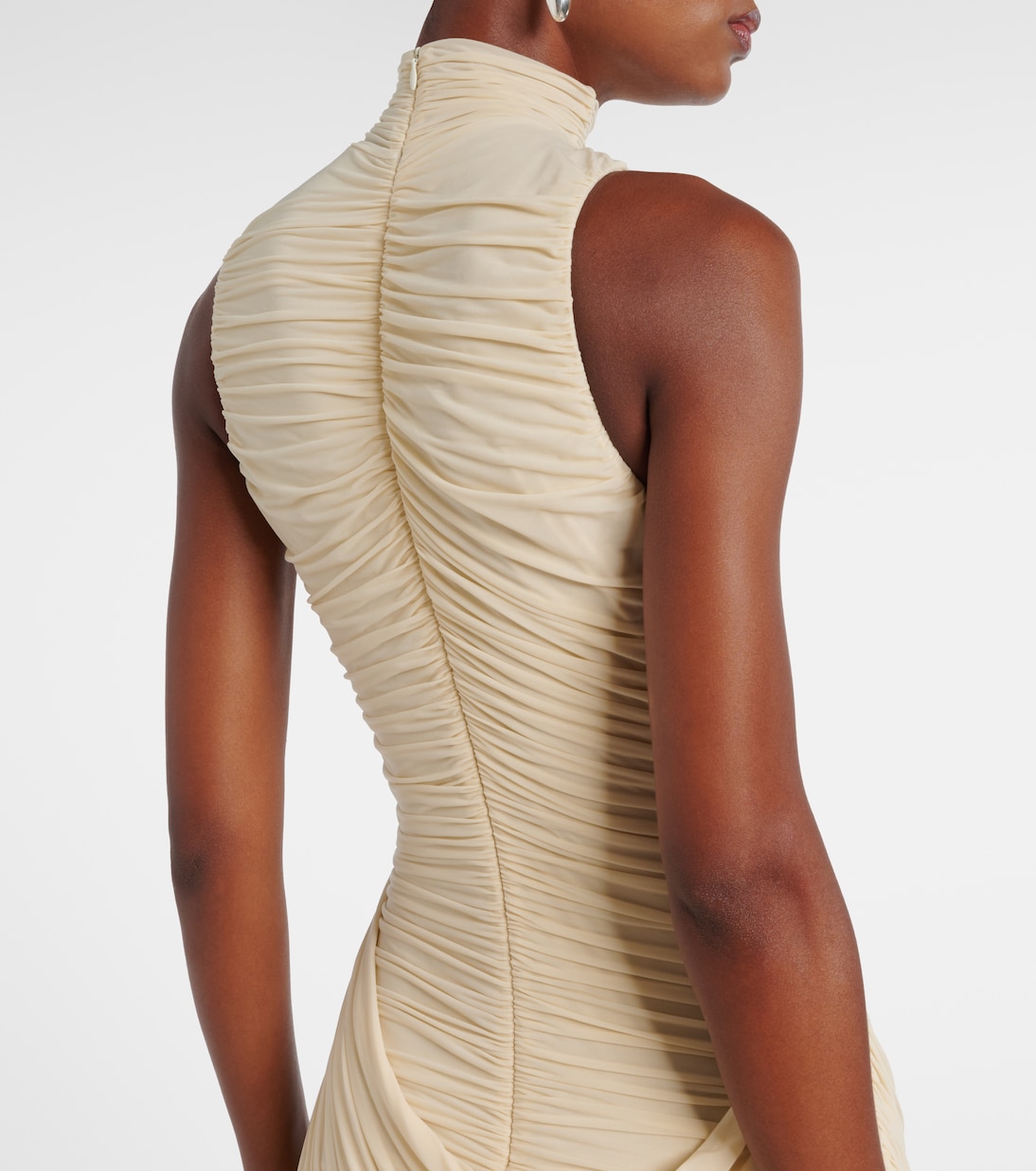 Floral-appliqué draped ruched gown | Magda Butrym