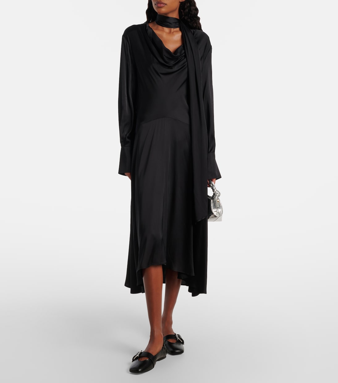 Asymmetric midi dress | Ganni