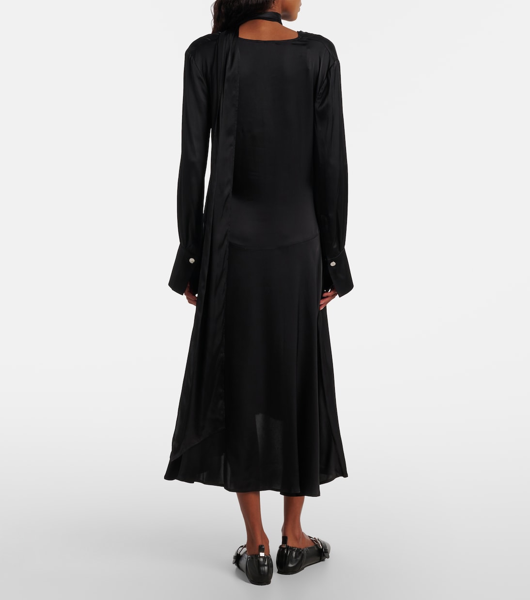 Asymmetric midi dress | Ganni