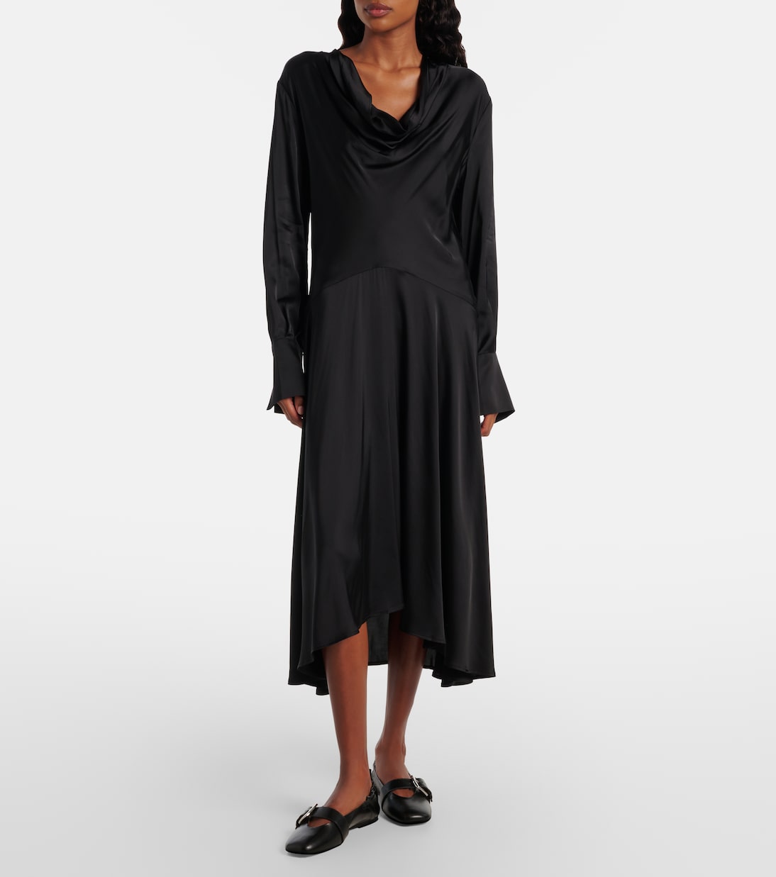 Asymmetric midi dress | Ganni