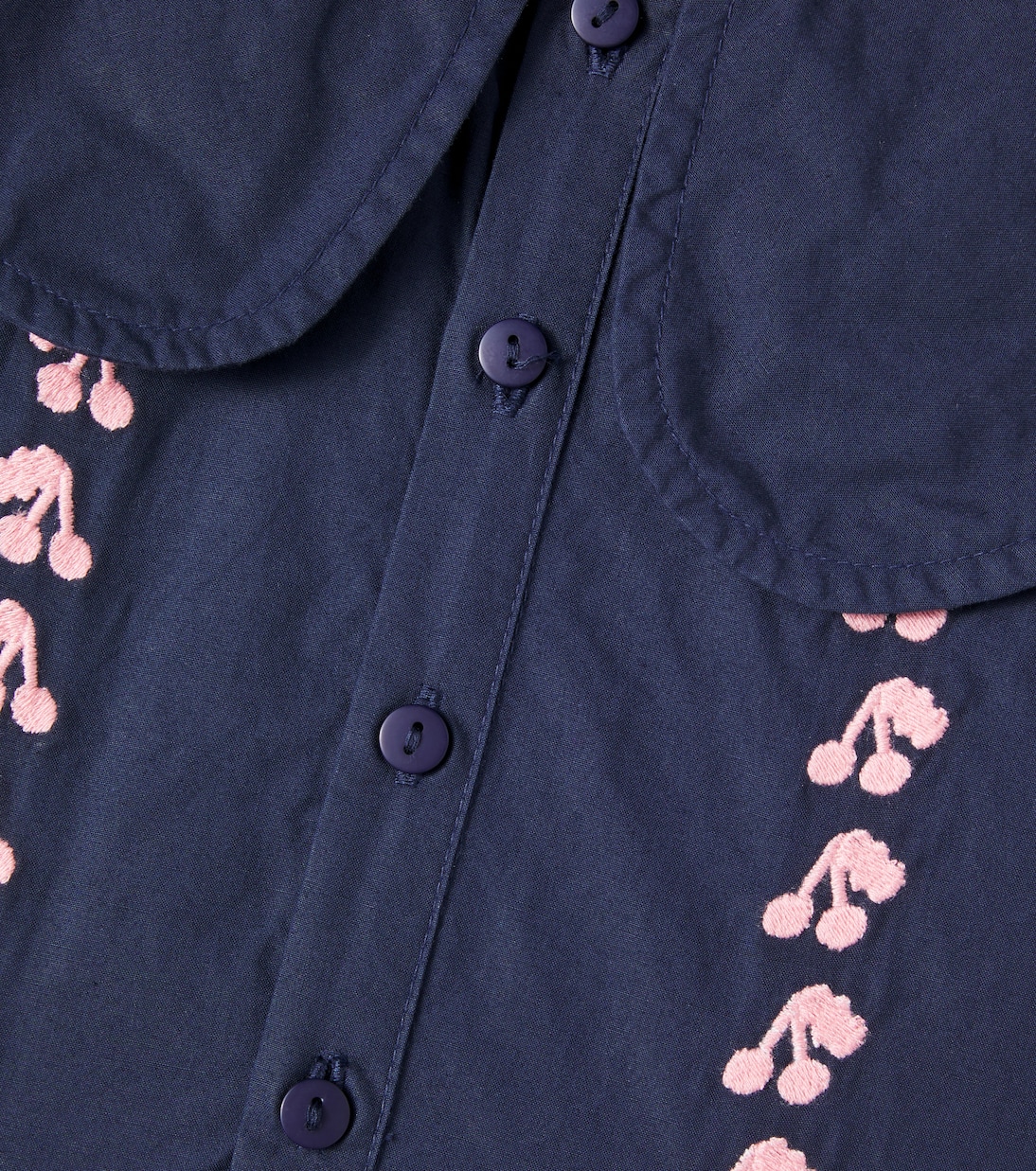 Baby Cherries embroidered cotton onesie | Tinycottons