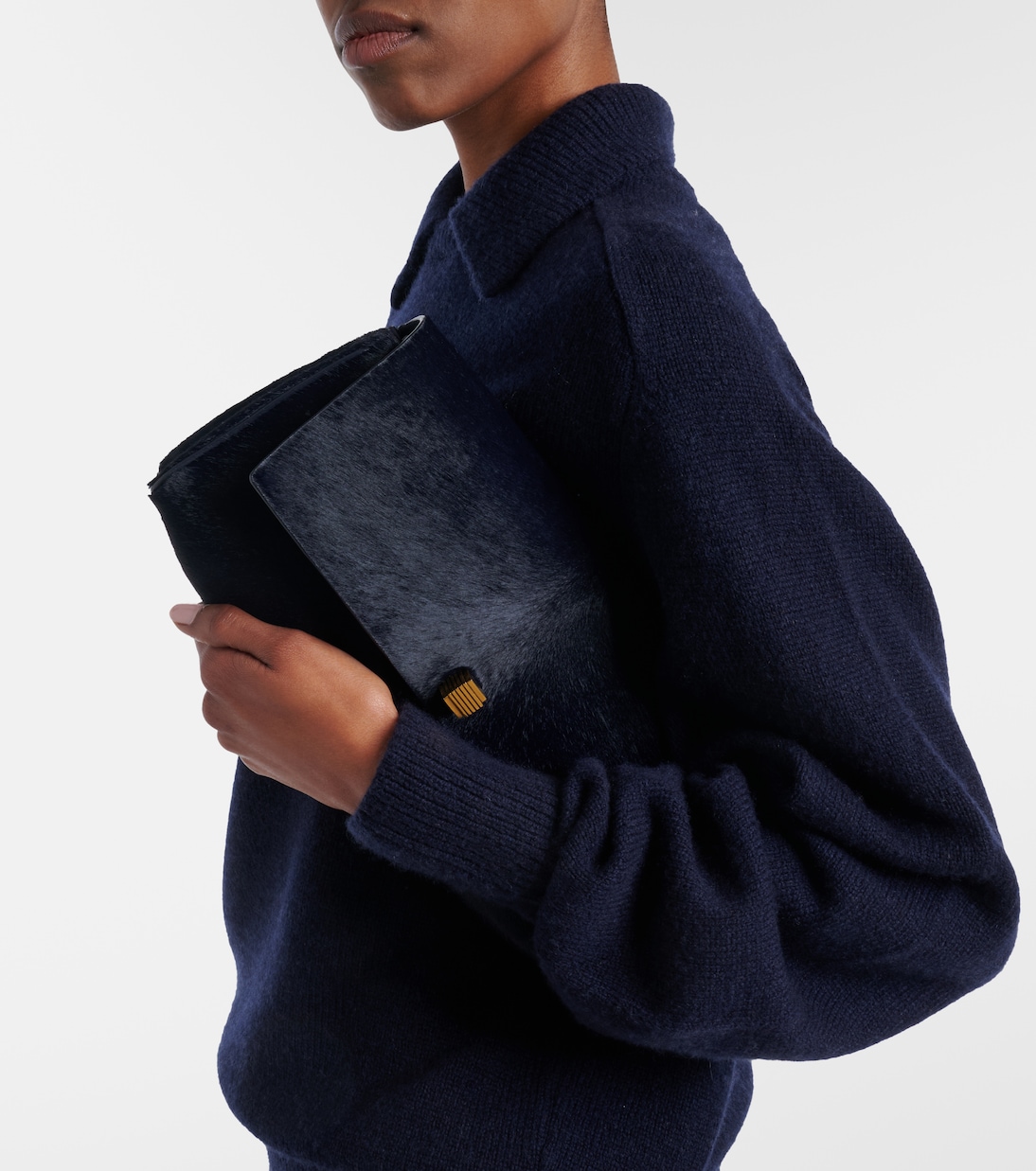 Audrey calf hair clutch | Khaite