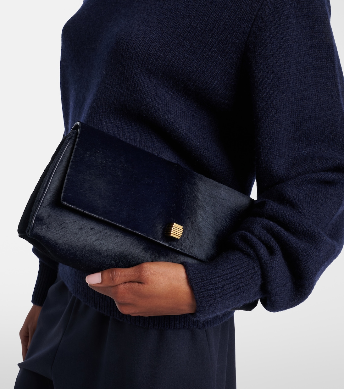 Audrey calf hair clutch | Khaite